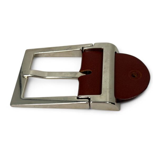 Tumi Silver Tone Belt Buckle Made in Italy Men's Rectangular - Picture 1 of 4